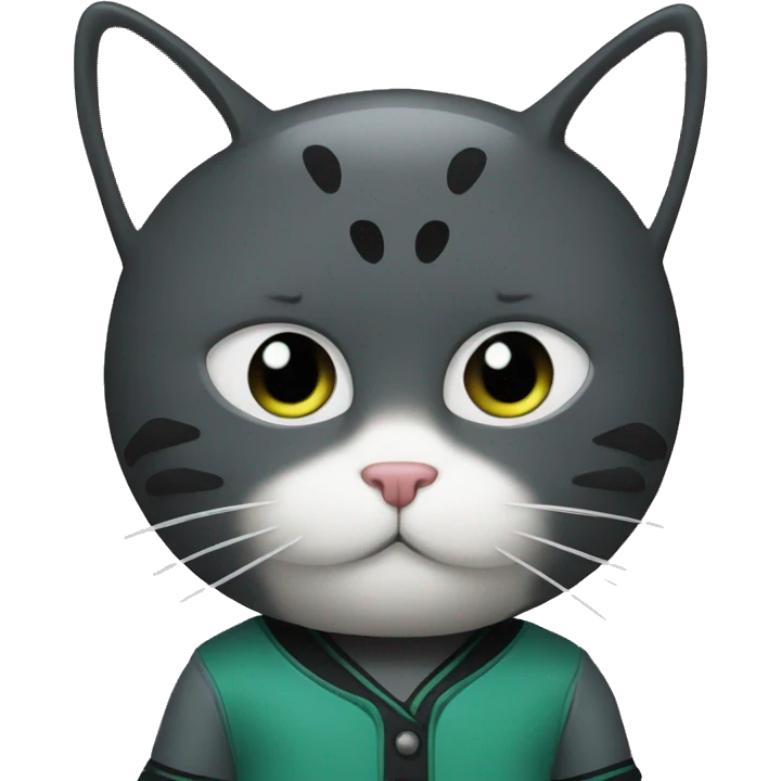 cat dressed as ichiro suzuki emoji