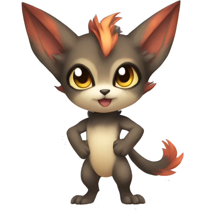 a anthro chibi-style Fakémon-hybrid full body emoji