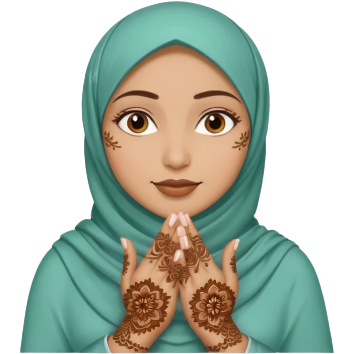 Muslim with mehendi emoji