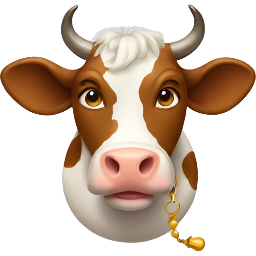 Cow with a Bell  emoji