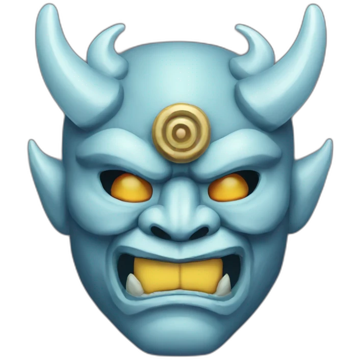 crystal japanese oni mask emoji