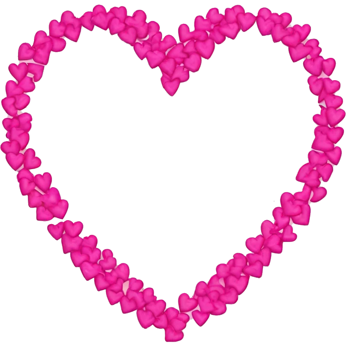 pink heart made of pink hearts emoji