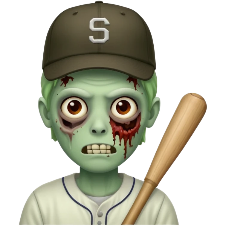 zombie with baseball hat emoji