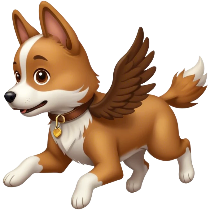 Dog flying  emoji