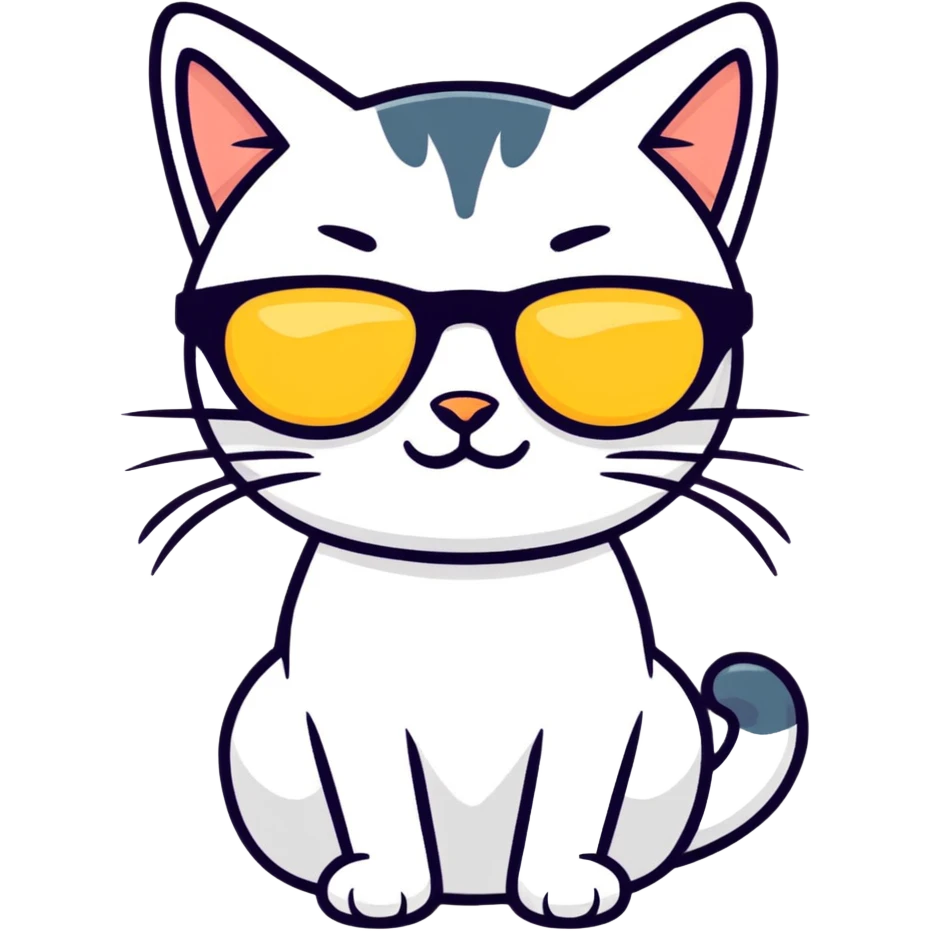 Cat with sunglasses emoji