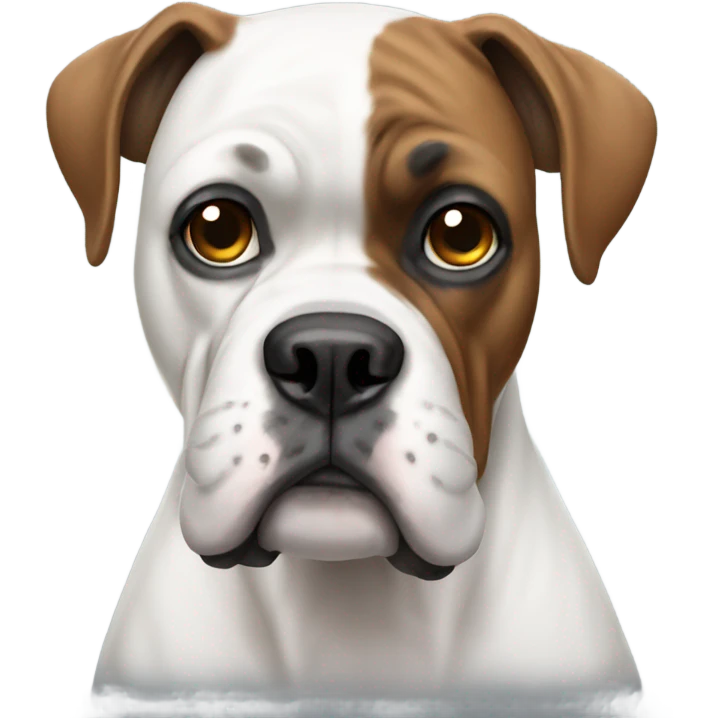White boxer dog emoji