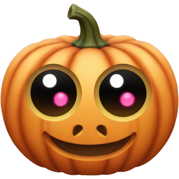 pumpkin with heart eyes emoji