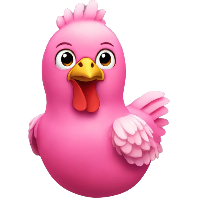 Pink chicken emoji