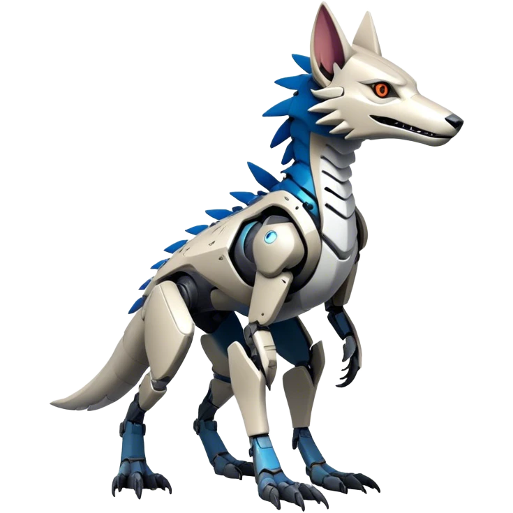 Modern Futuristic Cyborg-Vernid-Sergal-Trico-species by LiLaiRa full body emoji