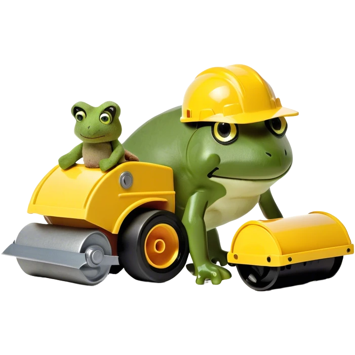 Steamroller rolling over a teddy bear  emoji