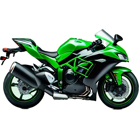 green kawasaki ninja H2 emoji