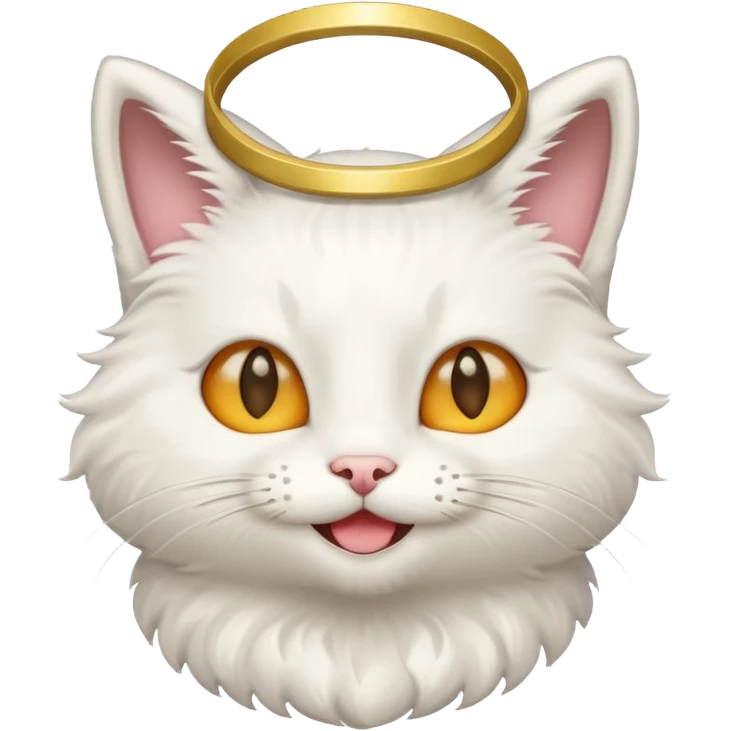 cat mixed with a 😇 emoji