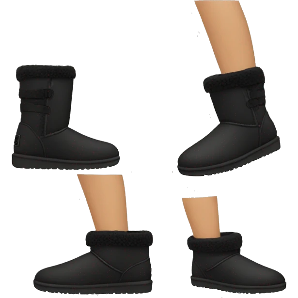Black uggs  emoji