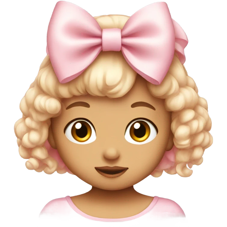 cute baby pink bow emoji