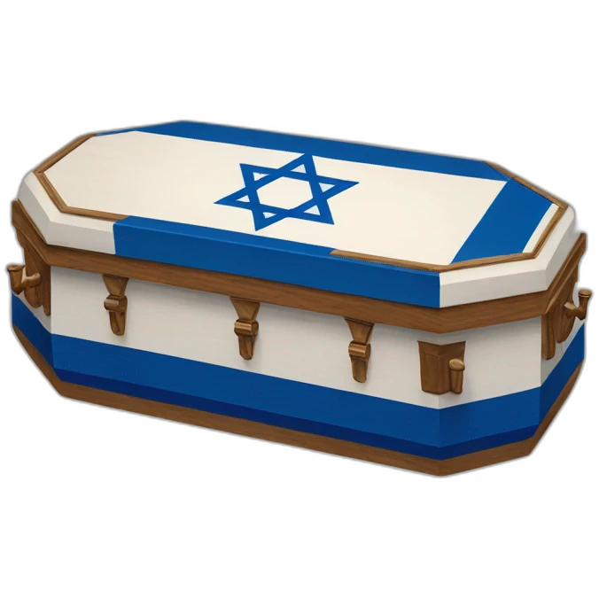 Israel flag on coffin emoji