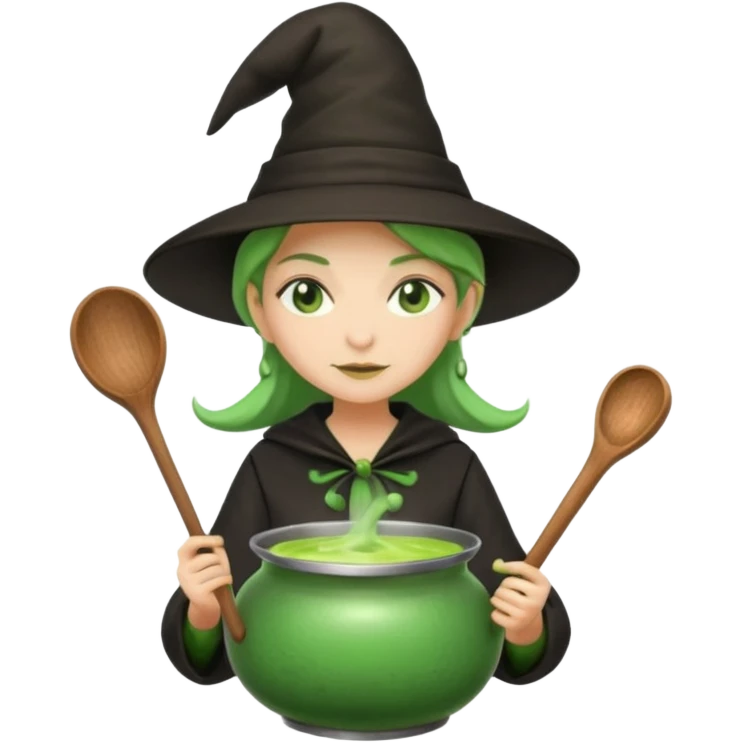 green witch cooking potion emoji