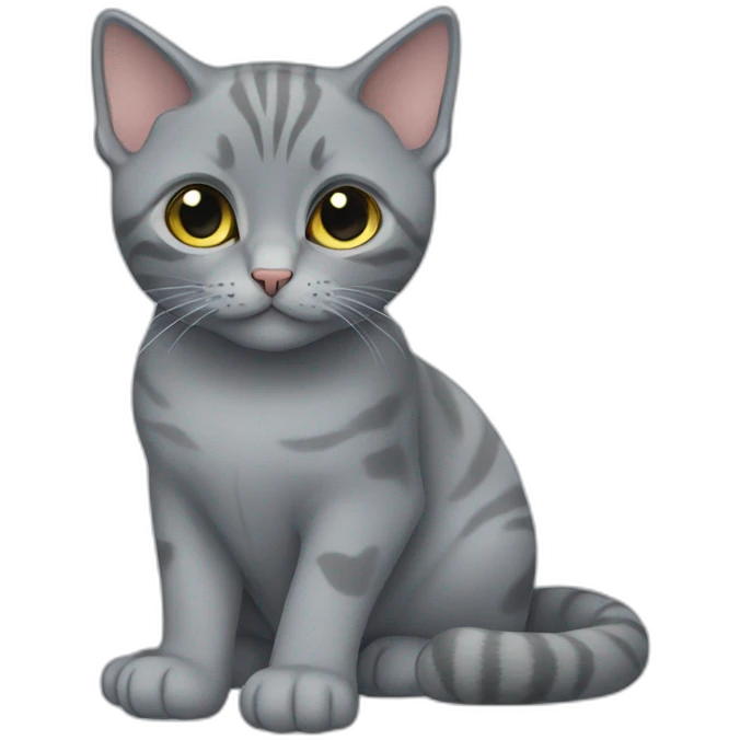 Cat British blue short hair emoji