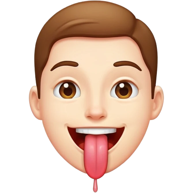 Smiling with tong out emoji