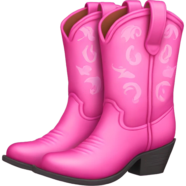 Pink cowgirl boots emoji