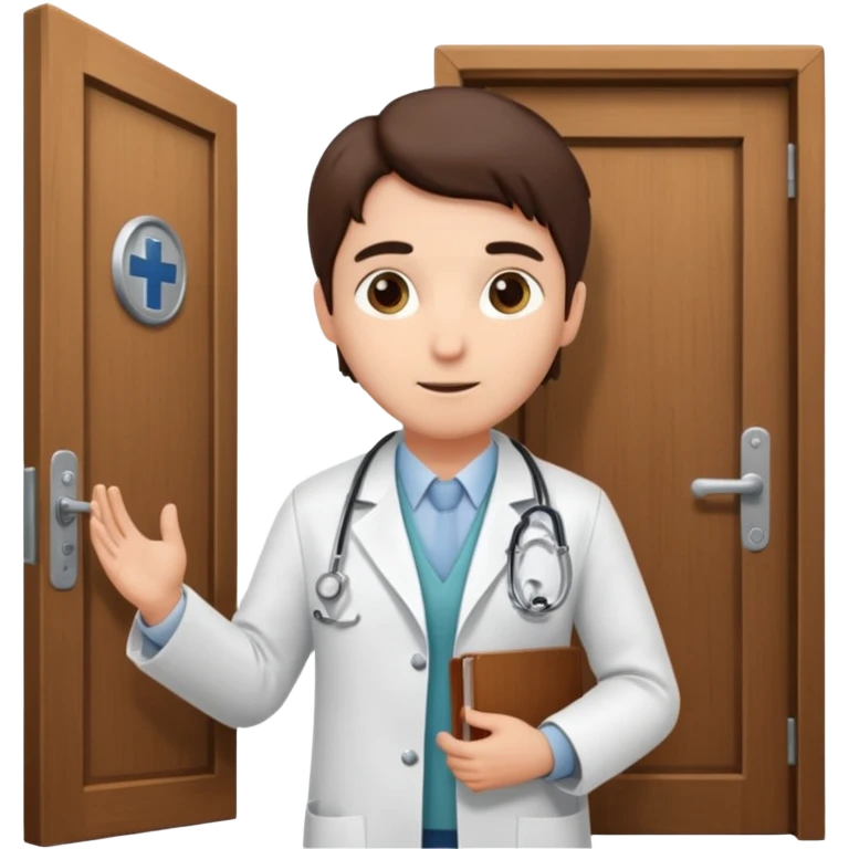 doctor opening a door emoji