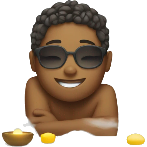 Kid relaxing at a spa  emoji