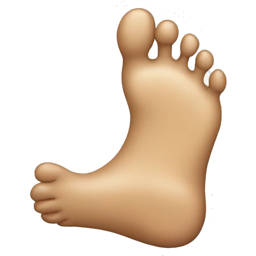 foot with face on it emoji