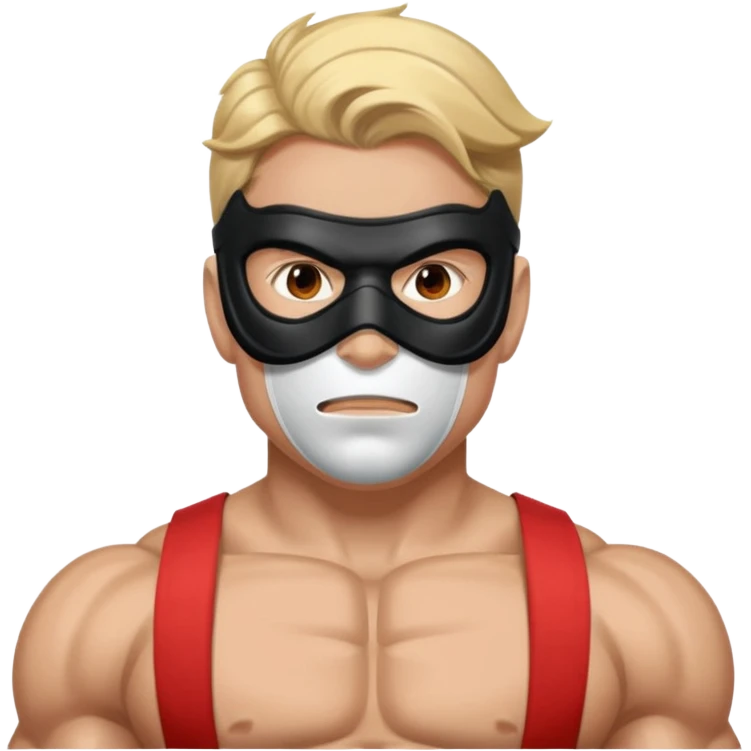 Flashman wearing mask emoji