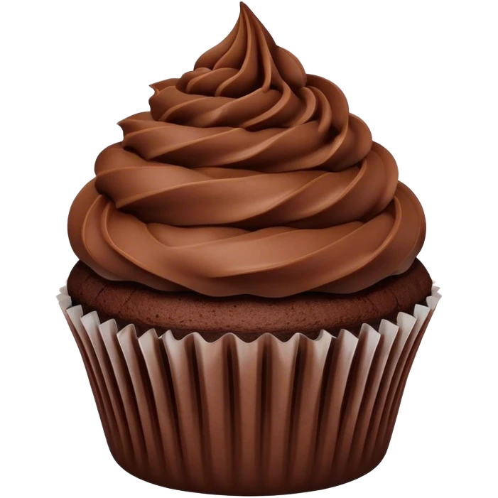 Chocolate cupcake emoji