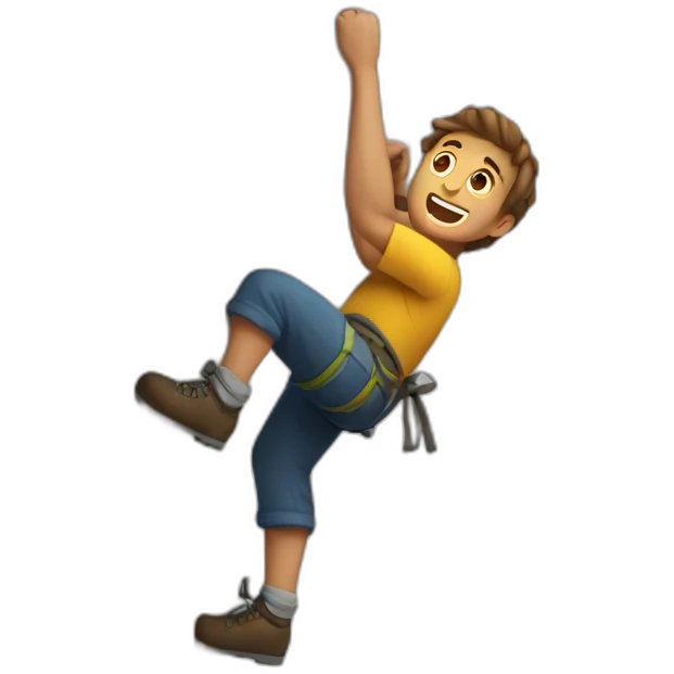 Man climbing emoji