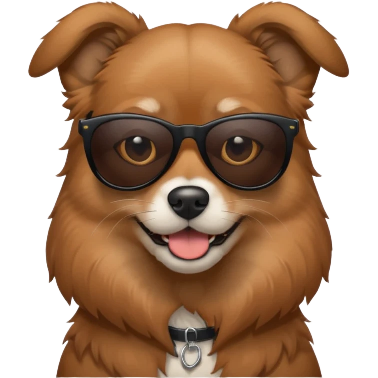 dog with total black sunglasses emoji
