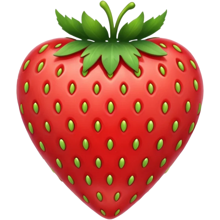 Heart-Strawberry shaped as a heart emoji