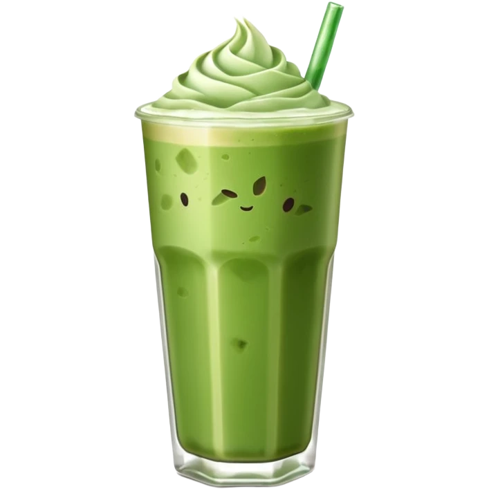 Matcha iced latte emoji