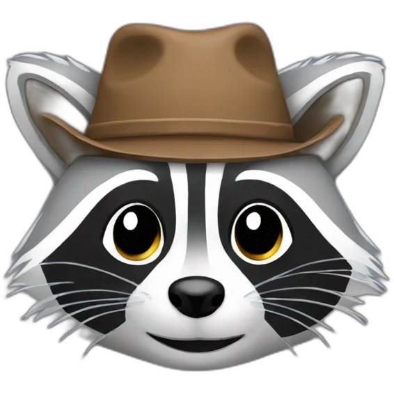 Raccoon hat emoji