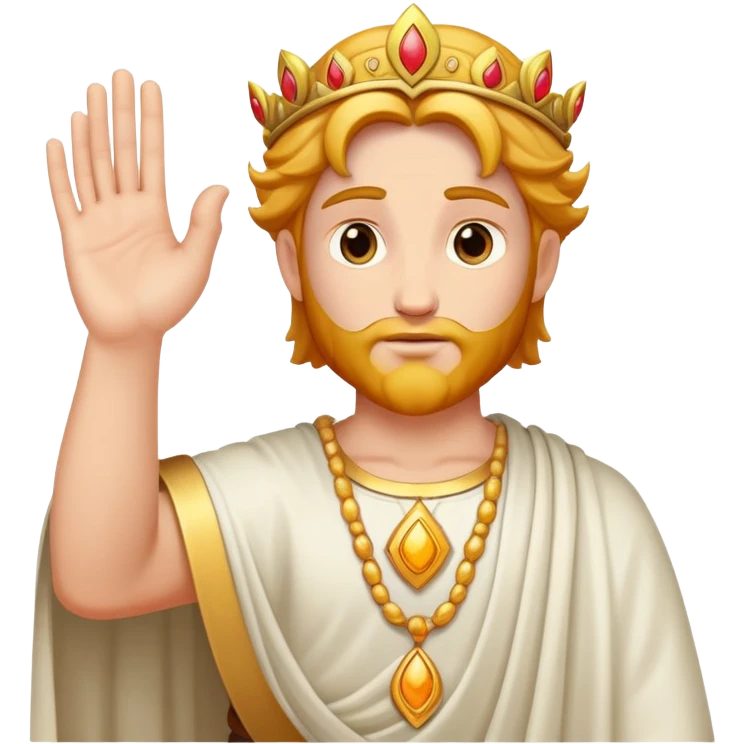 the god holds out his hand emoji