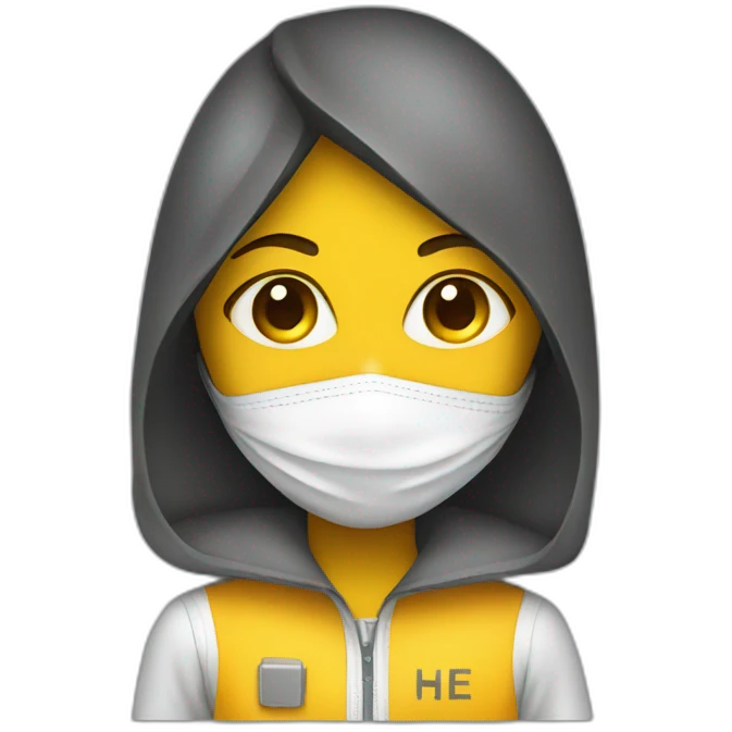 Girl wearing hazmat suit  emoji