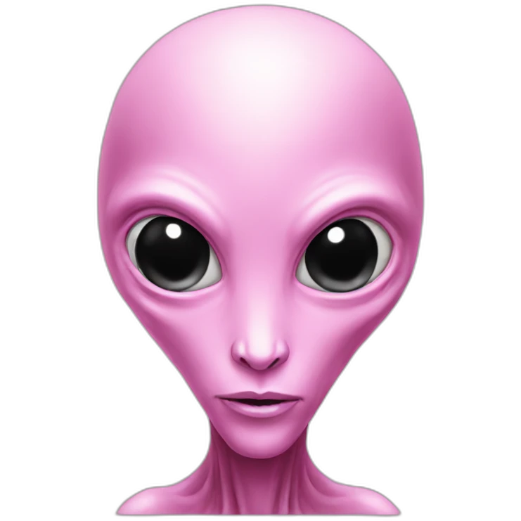 long head alien pink emoji