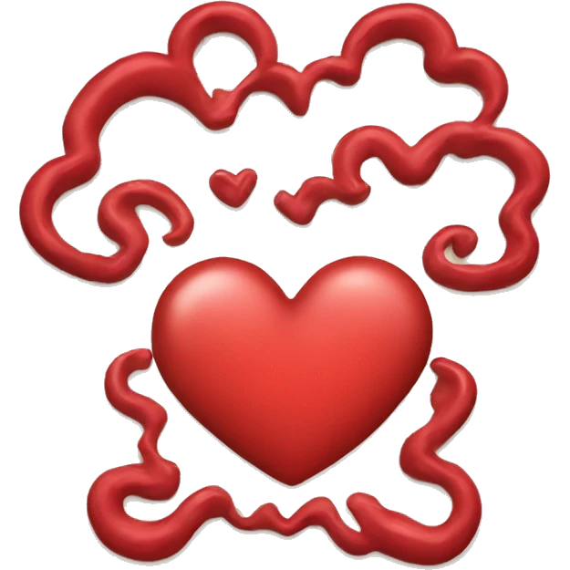 Red heart shape seal  emoji