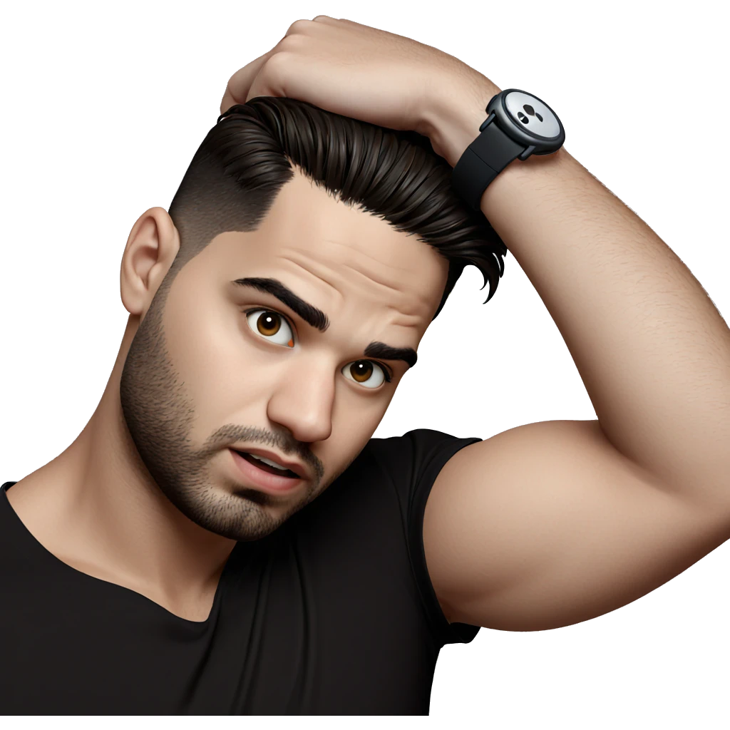 male portrait with short hair emoji