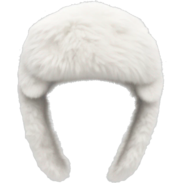 White fur ear warmer  emoji