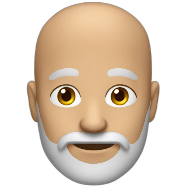 Bald man with grey beard emoji