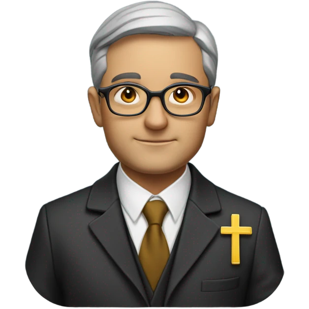 A professor CEO who is also a Catholic deacon emoji