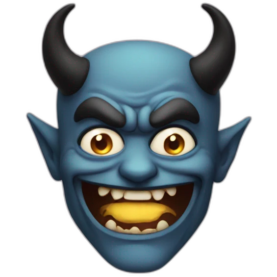 Crazy devil emoji