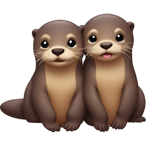Otters in love emoji
