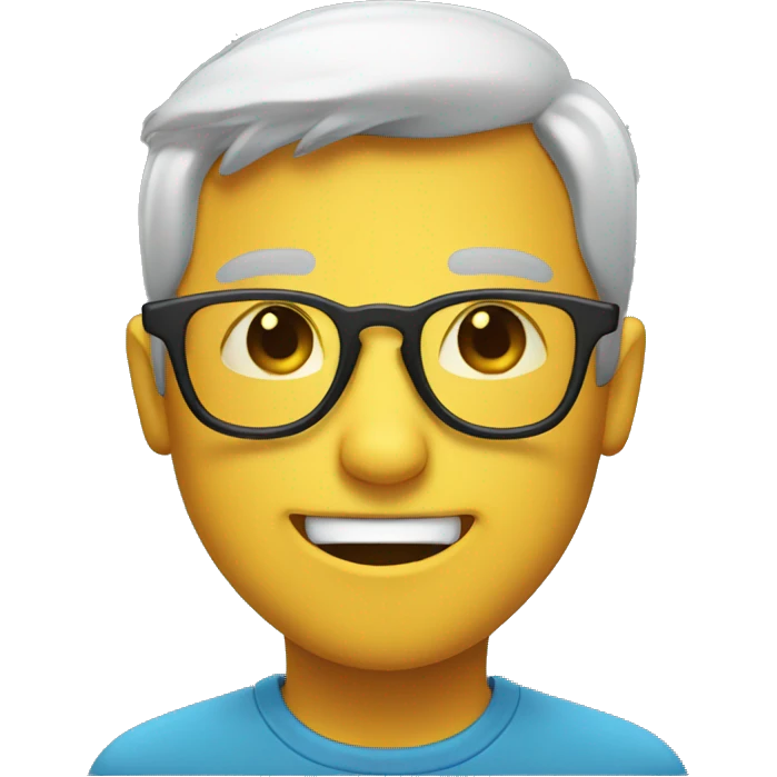 Emoji smirking with glasses emoji