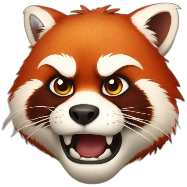 angry red panda emoji