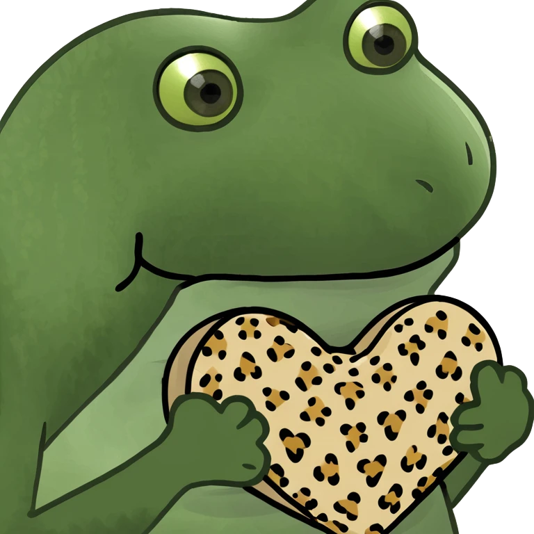 Leopard print heart emoji