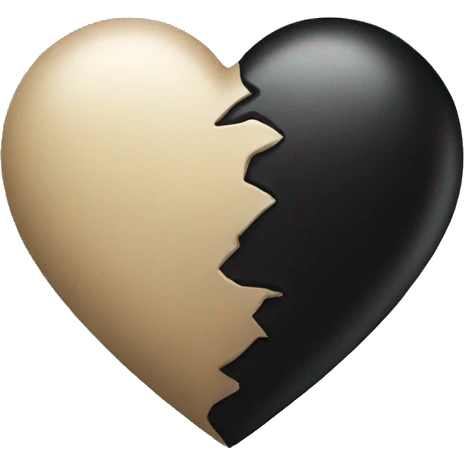 black heart break emoji