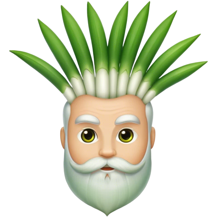 green onion but have beard emoji