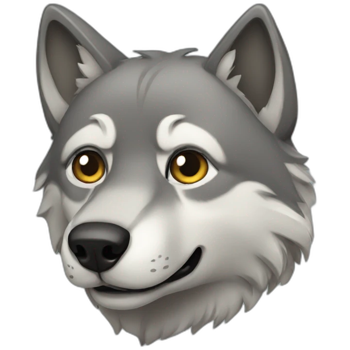 Grey wolf emoji