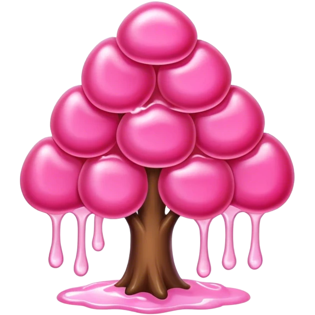 pink tree jelly candy emoji